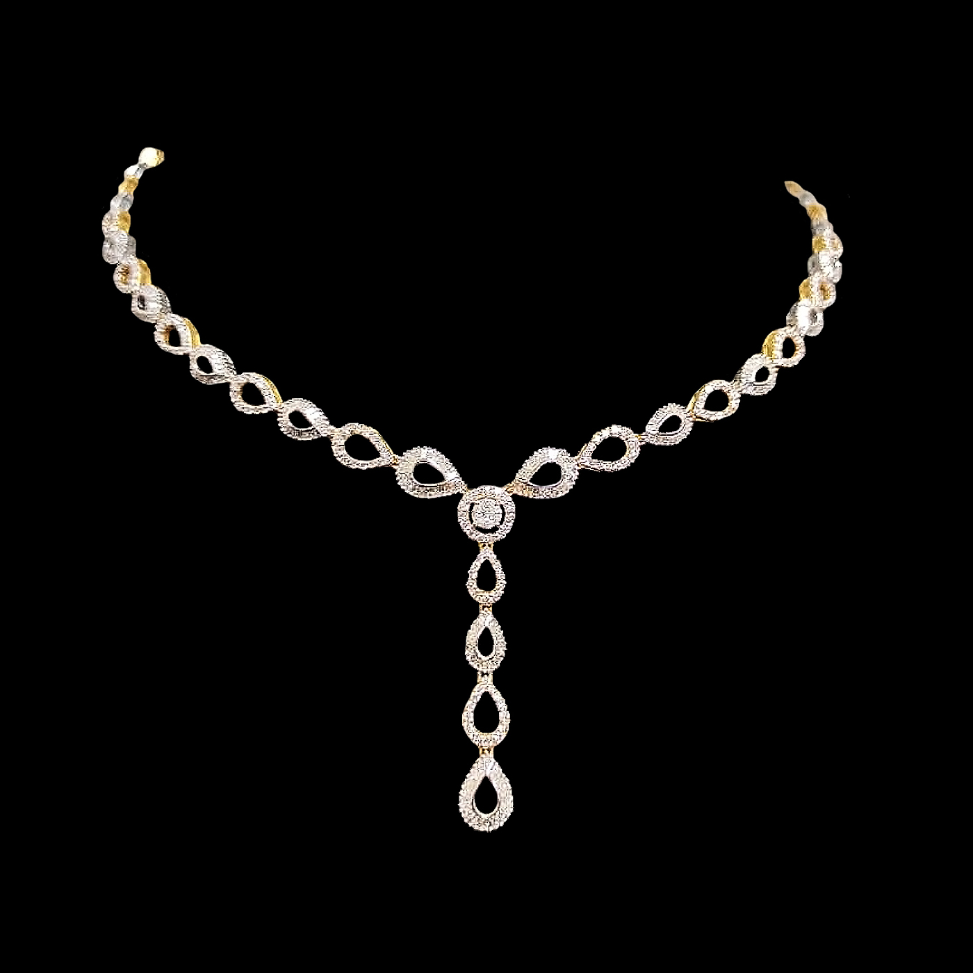 The Drop Halo Diamond Necklace