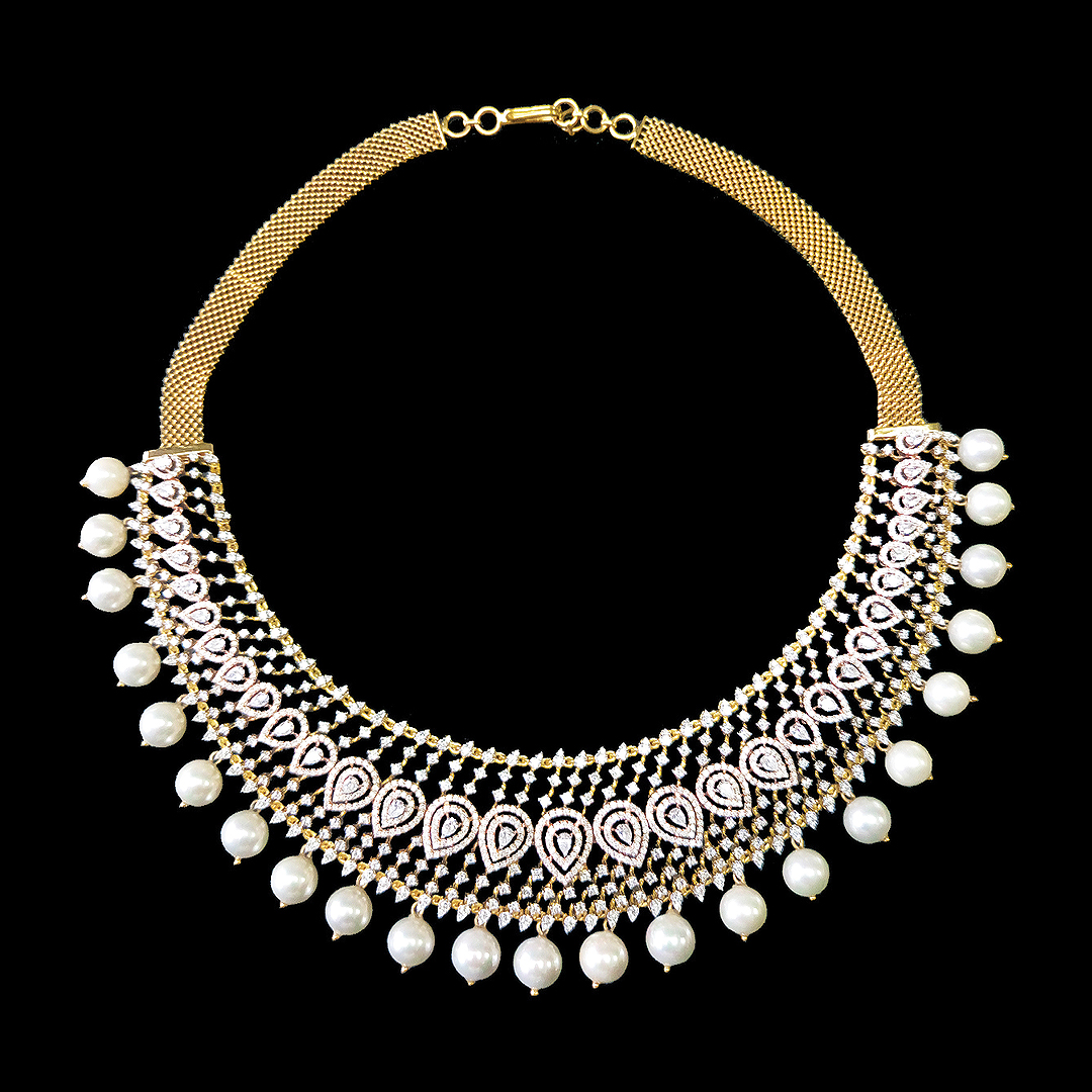 The Drop and Pearl Diamond Necklace