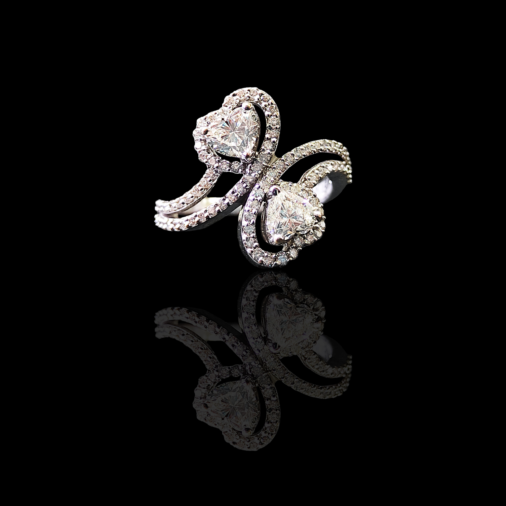 The Duo Heart Ring